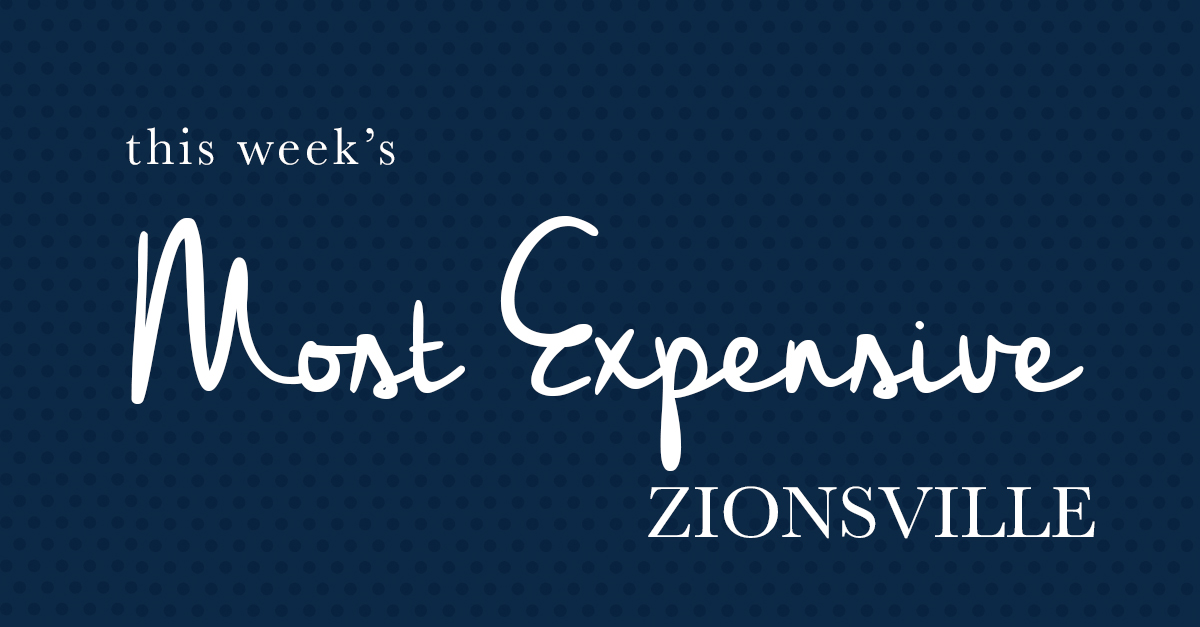 Most Expensive Zionsville this Week!