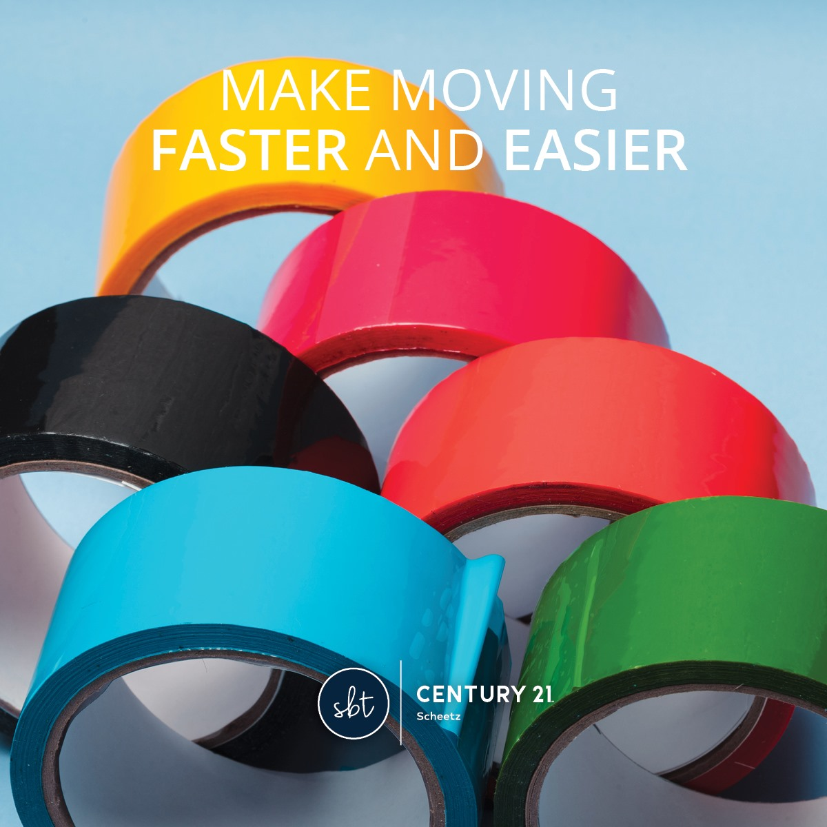 Colored Tape makes moving quicker & easier!
